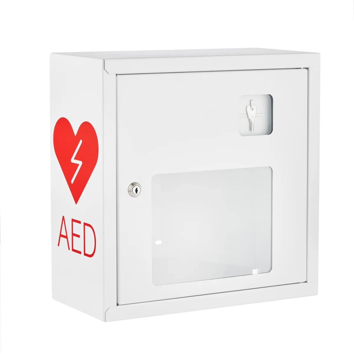 Szafka na defibrylator ASB 1011 Audio Key-lock (biała), 37 × 37 × 17 cm