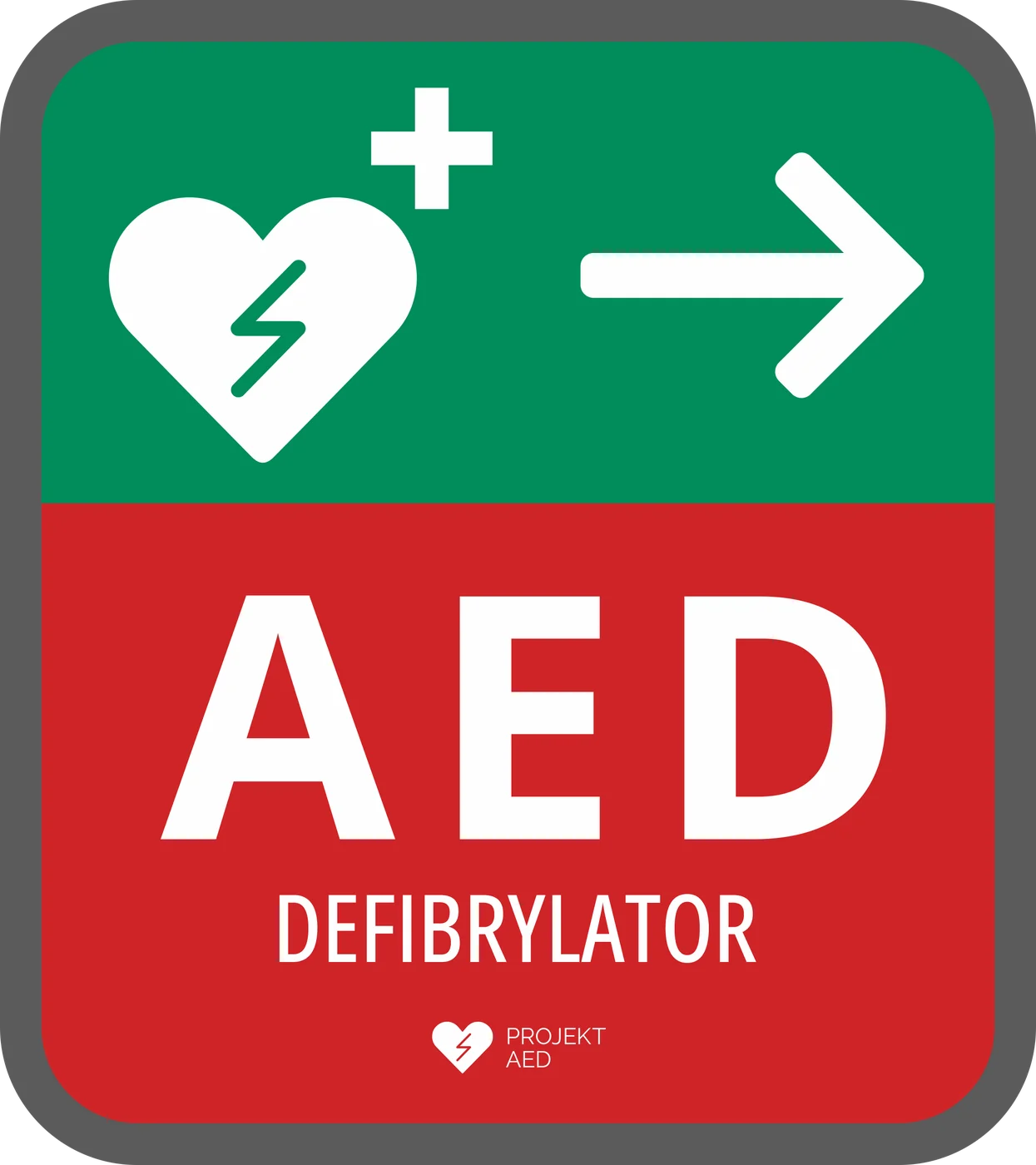 Tablica kierunkowa AED