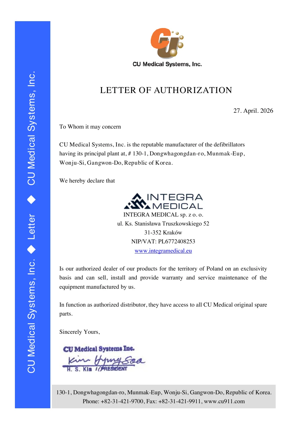 Podgląd: List autoryzacyjny – CU Medical