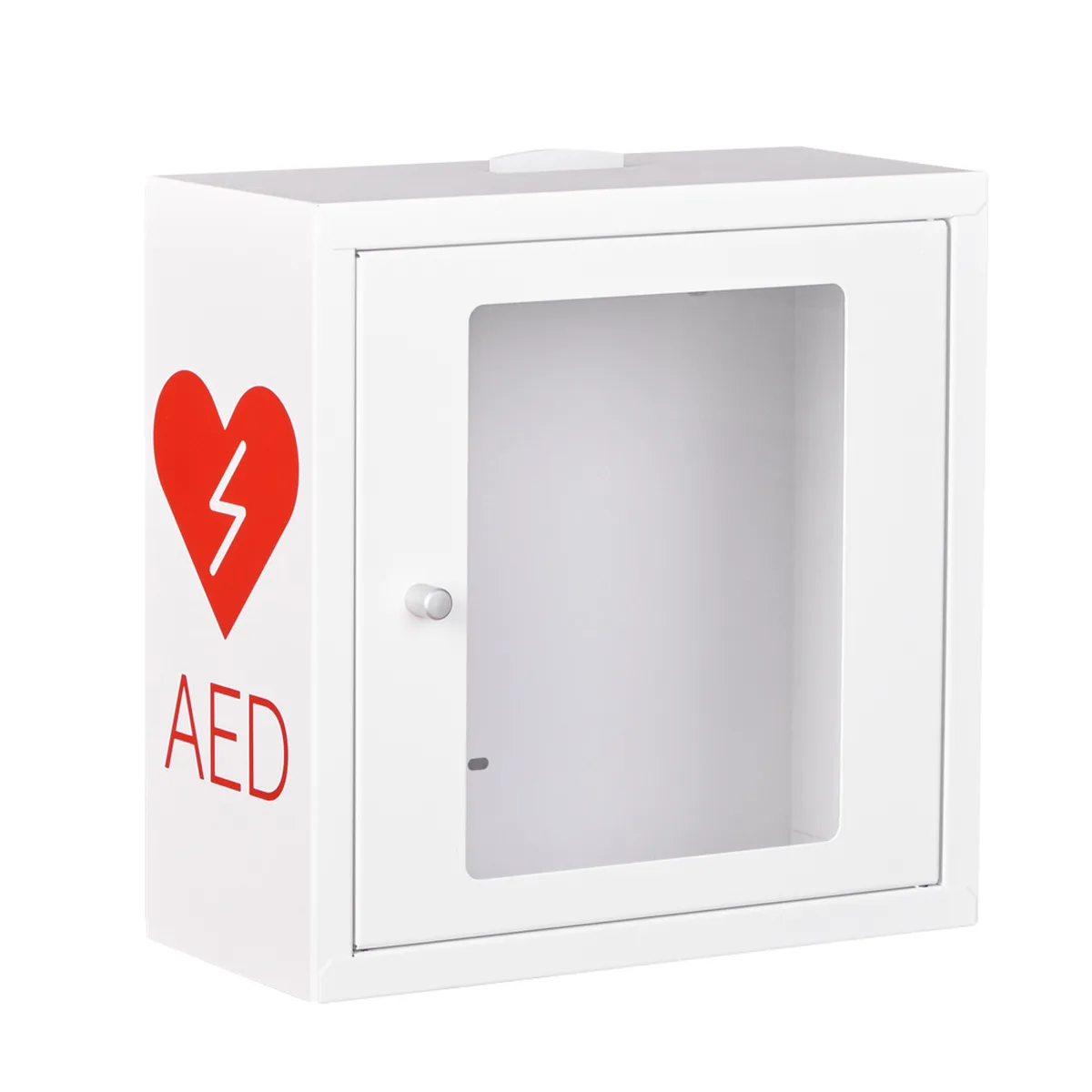 Szafka AED Safety Box 1020 Audio LED Magnet (biała, logo AED, 37 × 37 × 17 cm)