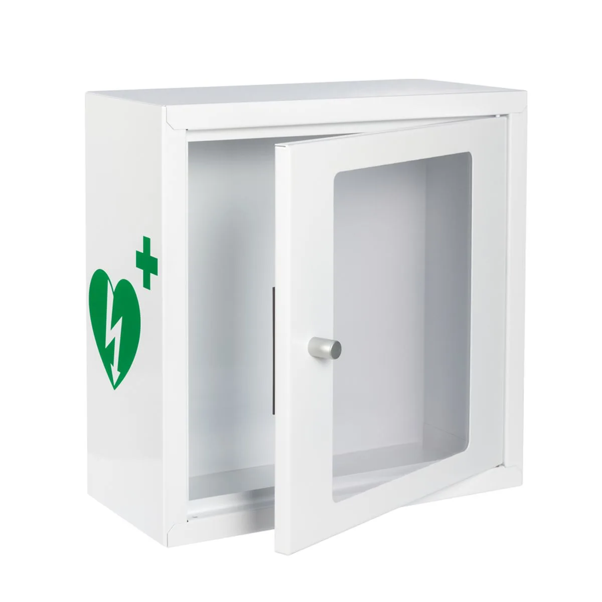 Szafka AED Safety Box 2010 Audio Magnet (biała, logo ILCOR, 30 × 30 × 13 cm)
