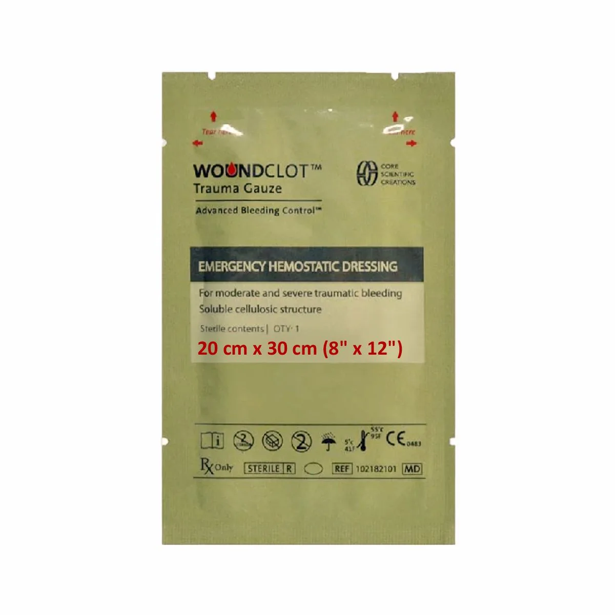 Opatrunek hemostatyczny WoundClot Trauma (20 cm x 30 cm)